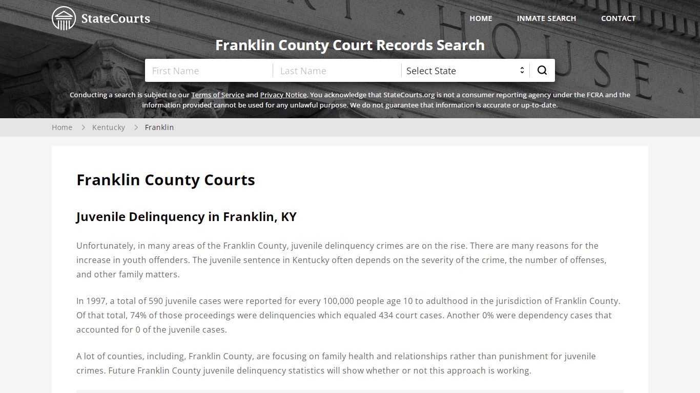 Franklin County, KY Courts - Records & Cases - StateCourts